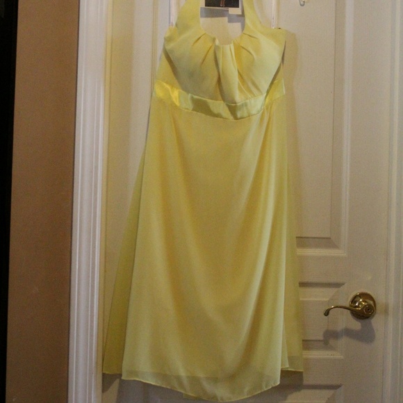Liz Fields Bridesmaid Dress 401 Yellow/Yellow - Picture 3 of 4